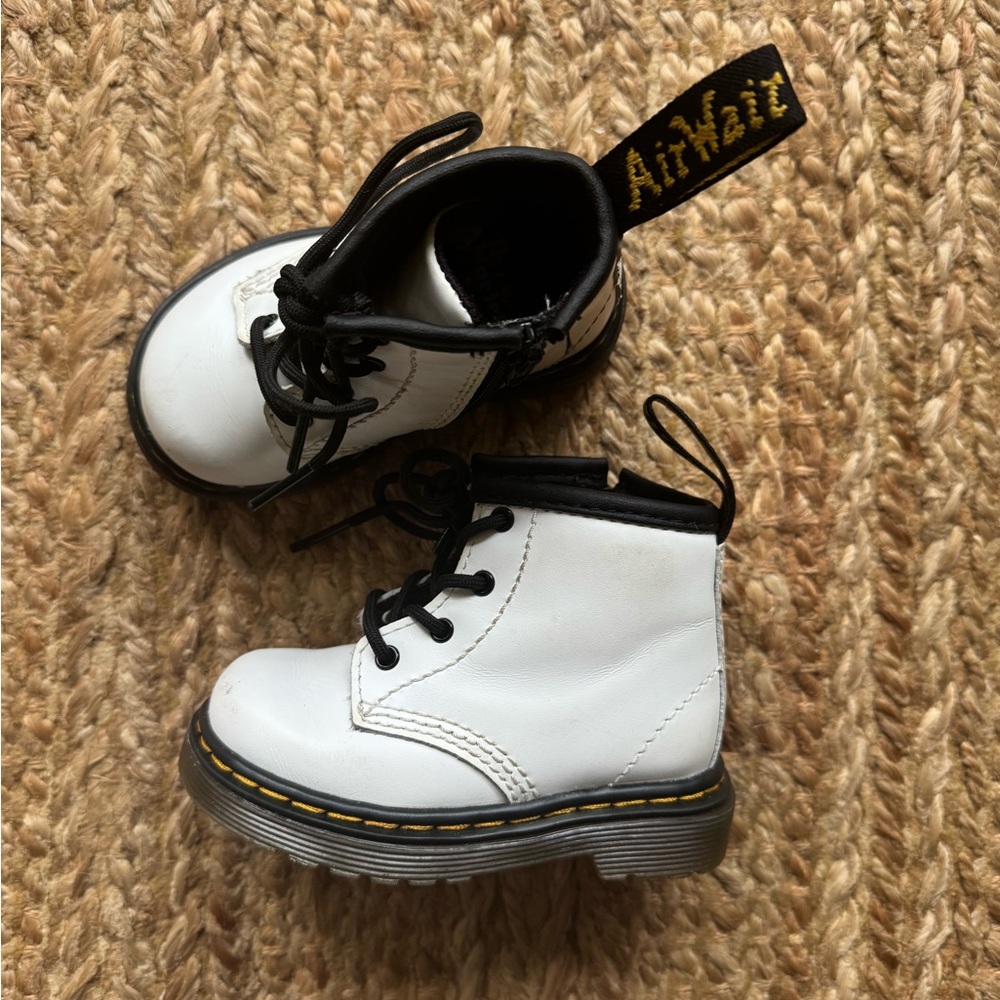 Dr. Martin’s baby/toddler lace up, white combat boots
